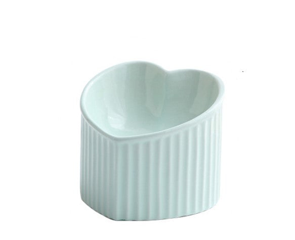Ceramic Pet Bowl with Slanted Design