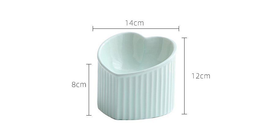 Ceramic Pet Bowl with Slanted Design