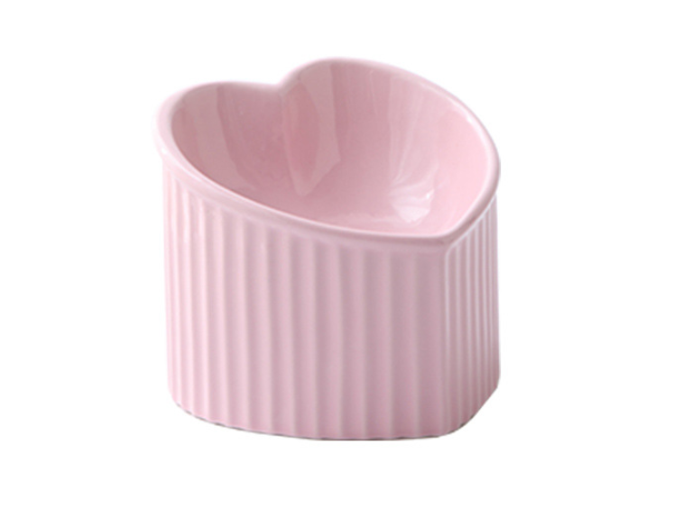 Ceramic Pet Bowl with Slanted Design
